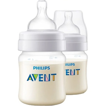 Philips Шишета Philips Avent - Anti-Colic Classic, с биберон 0 m+, 125 ml, 2 броя (SCY100/02)