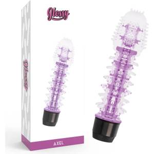  Вибратор с шипчета, пулсираща наслада, 14см. - Glossy Axel Lilac (D-221093)