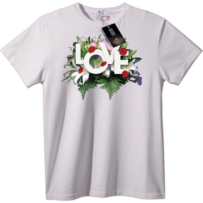 NOONEBRAND Тениска 2.14 Флорална Любов - 6XL, White