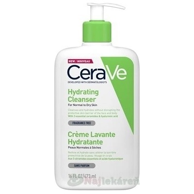 CeraVe Hydratačná čistiaca emulzia na normálnu až suchú pokožku 473 ml