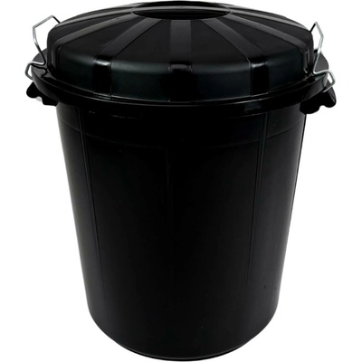 Denox nádoba na odpad s víkem INDUSTRIAL, 70 L, bezpečnostní uzavírání, černý, pevný plast 13260_090