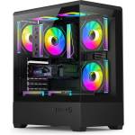 Aigo C365 TG black + 3 fan (C365-3F-BK)