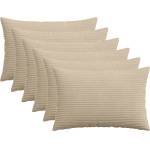 vidaXL Калъфка за възглавница 6 pcs HEERLEN Таупе 50 x 80 cm кордурой (911984)