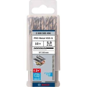 Bosch - Комплект свредла за метал, 5, 9 × 93 мм, 10 бр. 2608585496 (2608585496)