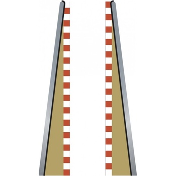 Scalextric Nábeh + výbeh krajnice SPORT Lead in/Out Border Straight 2+2
