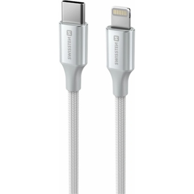 Swissten USB-C / Lightning, 1,5m, bílý
