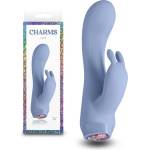  Вибратор с клитор стимулатор, 13, 4см. - Charms Ivy Blue (NSTOYS1100)