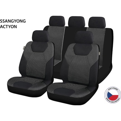 Autopoťah Cappa Perfetto GL SSangYong Actyon černá/šedá