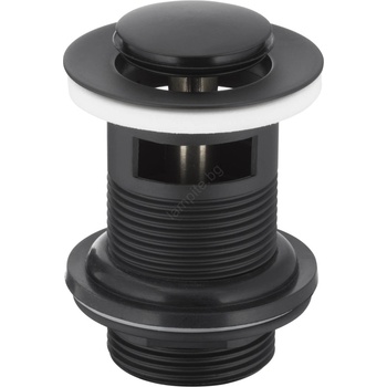 KFA Armatura 660-354-81- Мивка сифон с преливник CLICK-CLACK Ø 6, 2 см матов черен (KF0166)