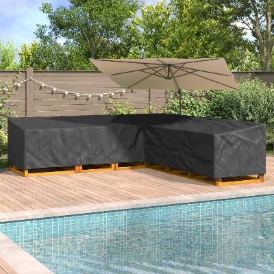 vidaXL Покривало за мебели 325 x 325 x 80 см 420D оксфордска тъкан (4105673)
