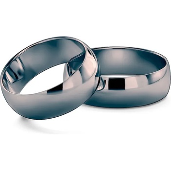 Image 1 of SAVICKI Сватбени халки: черно злато, полукръгъл профил. 7 мм