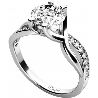 Klenoty Budín zásnubní zlatý prsten se zirkonem 4565065