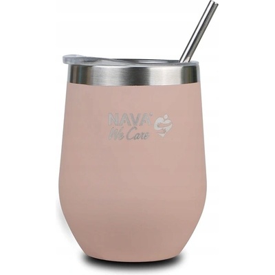 Nava termohrnek STRAW 360 ml růžový We Care