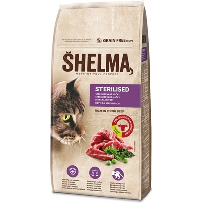 Shelma bezobilné granule s čerstvým hovězím a superpotravinami 8 kg