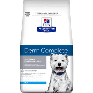 Hill's Hills Prescription Diet Derm Complete Mini Canine - за поддържане на кожата при дерматоза при кучета от дребните породи 1kg
