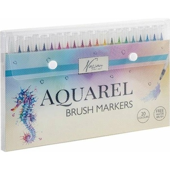 Akvarelové markery v obalu 20 ks a štětec