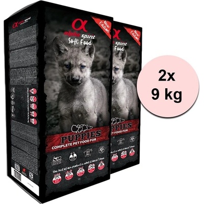 Alpha Spirit Semi-Moist Complete Puppies 2 x 9 kg