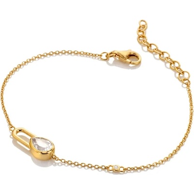 Hot Diamonds Pozlacený stříbrný náramek X Golden Edit Solitaite DL723