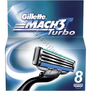 Gillette Ножчета Gillette Mach 3 Turbo, 8-Pack, p/n GI-1301415 - Резервни ножчета за самобръсначка (GI-1301415)