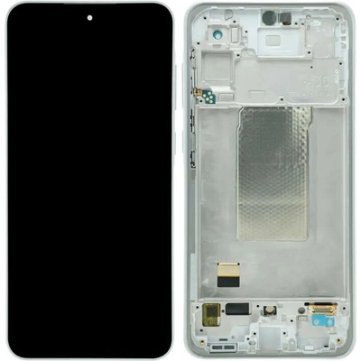 Displej Samsung Galaxy A36 5G (A366 / 2025) s rámem – Aftermarket Plus – bílý SAM2381