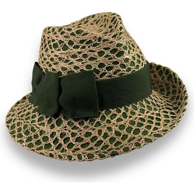 Krumlovanka Letní dámský luxusní klobouk Handcrafted Co-13748 zelený