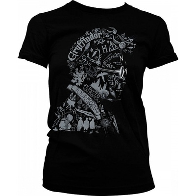 Harry Potter tričko, Wordings Symbols Girly, dámské – Zboží Dáma