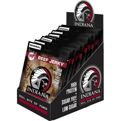 Indiana Jerky Hovězí sušené maso Original 10 ks 900 g