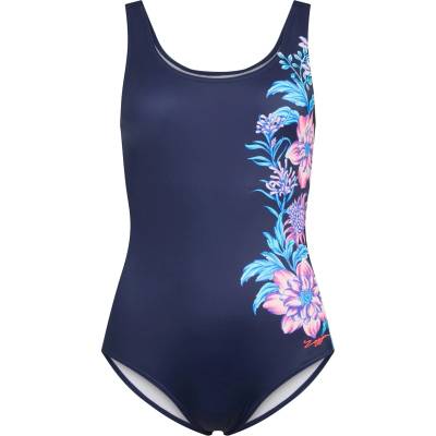 Zoggs Wild Rose Scoopback Womens - Blue