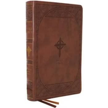Image 1 of NABRE, New American Bible, Revised Edition, Catholic Bible, Large Print Edition, Leathersoft, Brown, Thumb Indexed, Comfort Print | Catholic Bible Press