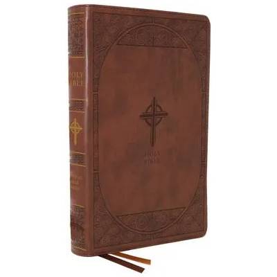 NABRE, New American Bible, Revised Edition, Catholic Bible, Large Print Edition, Leathersoft, Brown, Thumb Indexed, Comfort Print | Catholic Bible Press
