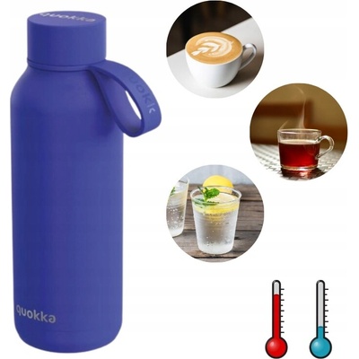 Quokka Termoska Solid 510 ml modré květy