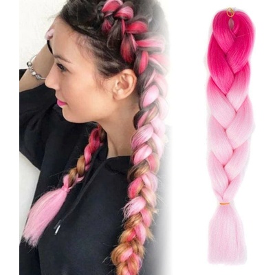 Ombre príčesok na vlasy - ružový
