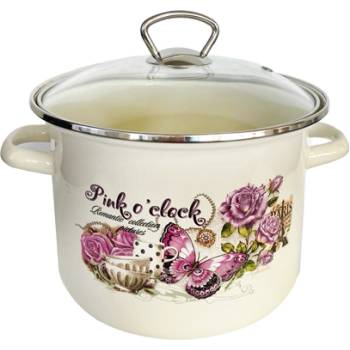Новомосковская посуда Н-Тенджера със стъклен капак 3l "pink of time (0129331)
