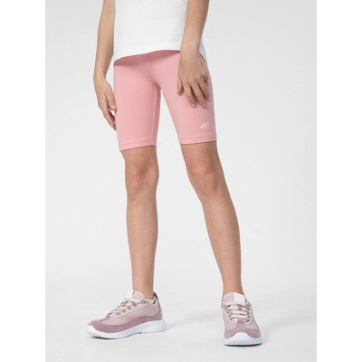 4F 4FJSS23TTIGF037 detské legínové kraťasy pink