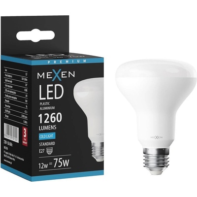 Mexen Nova LED крушка E27, R80, 12W, Студена - 6500K, 1260 lm - L105-E27-1265-01 (L105-E27-1265-01)