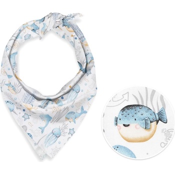 Biante Sandra SA 442 Morský svet modrý na bielom