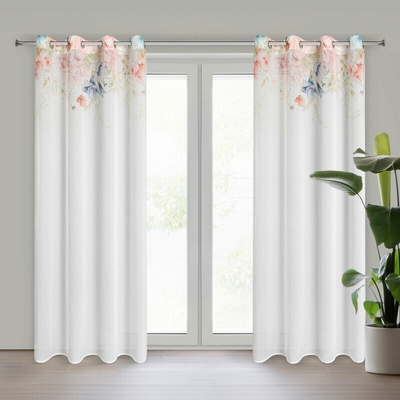 Takoy Záves ARLENA zo šifónovej tkaniny s jemným botanickým motívom 135 x 250 cm-HF-439367 | 135 x 250 cm