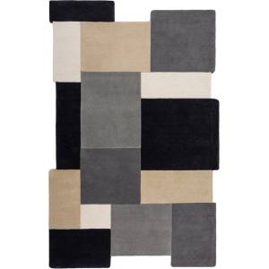 Flair Rugs Черно-сив ръчно изработен вълнен килим 200x290 cm Collage Monochrome - Flair Rugs (503119376928)
