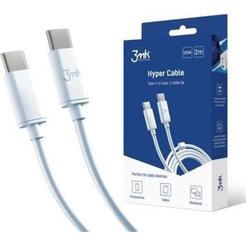 3MK 3MK464543 USB-CUSB-C 100W, 2m, bílý