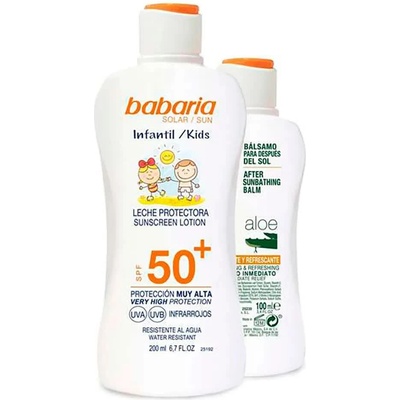Babaria Sun Protective Milk F-50 200ml+After Sun Gift 100ml - Clear (Multicolor)