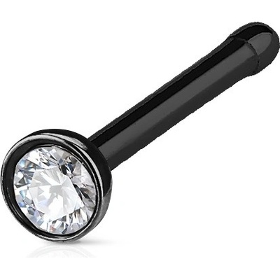 Šperky4U černý piercing do nosu N0048-K