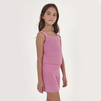 Image 1 of Mayoral Трикотажен комплект с шорти за момиче Майорал в розово