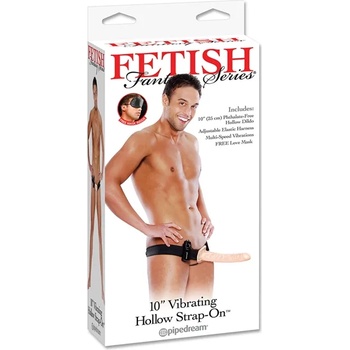Image 1 of Pipedream Fetish Fantasy 10 Vibrating Hollow Strap-On 25cm