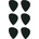 Fender Offset Picks Black Trsátko