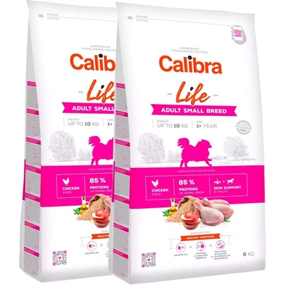 Calibra Dog Life Adult Small Breed Chicken 2 x 6 kg