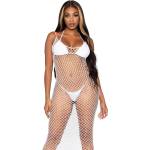 Leg Avenue Net Backless Maxi Dress 86963 White