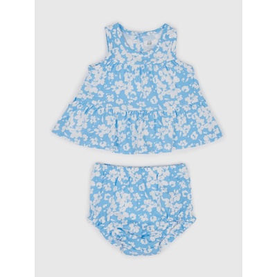 GAP Modrý detský vzorovaný top a šortky baby