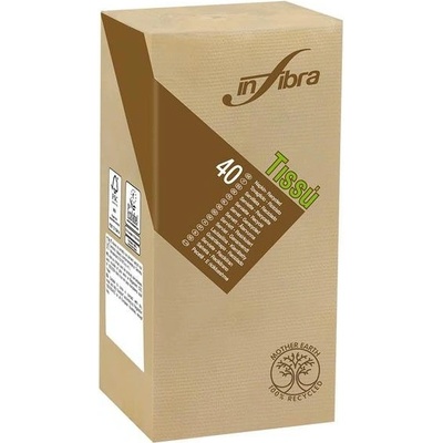 Celtex papírové ubrousky Bio-Eko Infibra 2V sklad 1/8 béžová 38x38cm 40ks