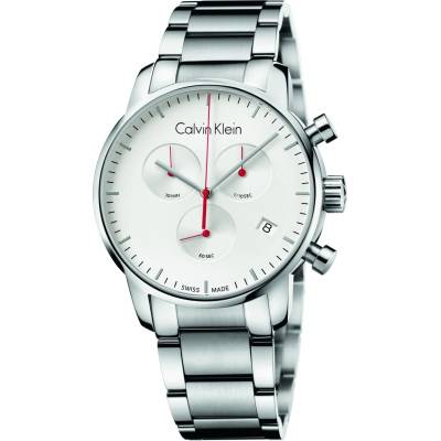 Calvin Klein Мъжки часовник Calvin Klein City K2G271Z6, Сребрист / Бял (K2G271Z6)