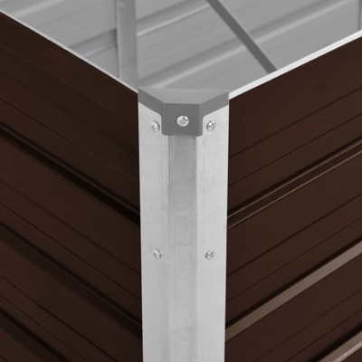 VidaXL vyvýšený záhon hnědý 320 x 80 x 77 cm pozinkovaná ocel